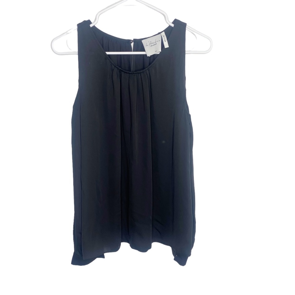L’academie black cold shoulder blouse size XS m